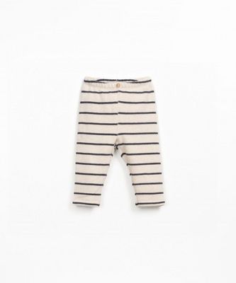 STRIPED JERSEY LEGGINGS GRAFITE