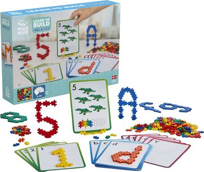 Learn to Build abc/123 Plus-Plus: 600 stuks Bouwset | Educatief speelgoed