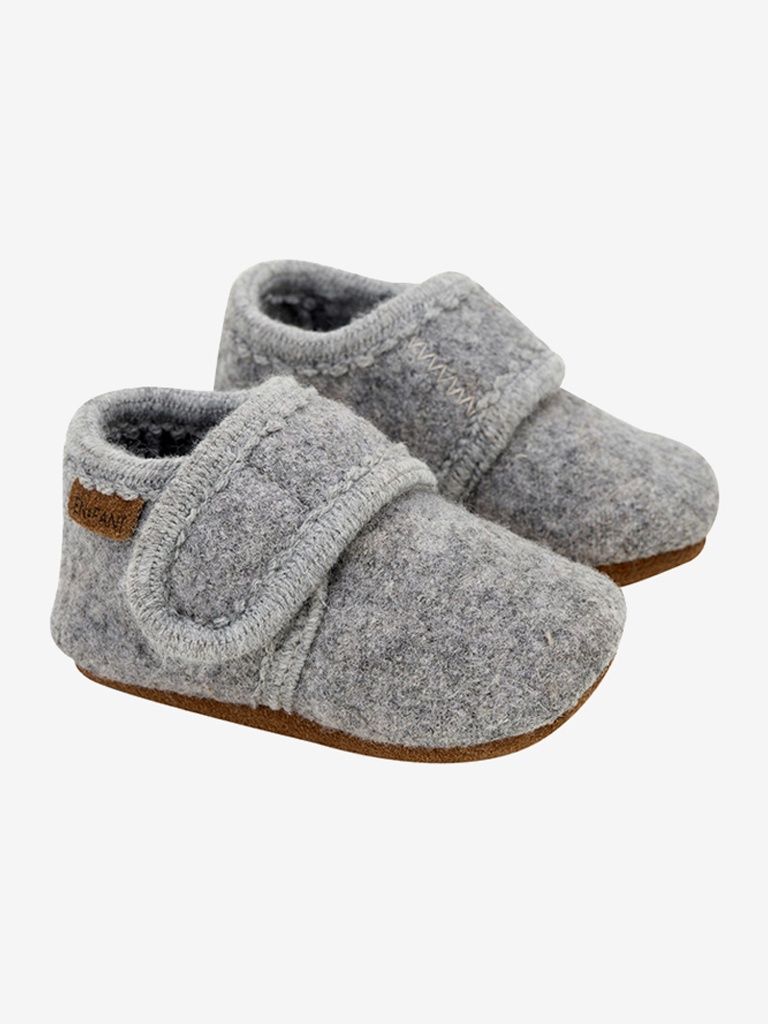 Baby Wool slippers Grey Melange 250008