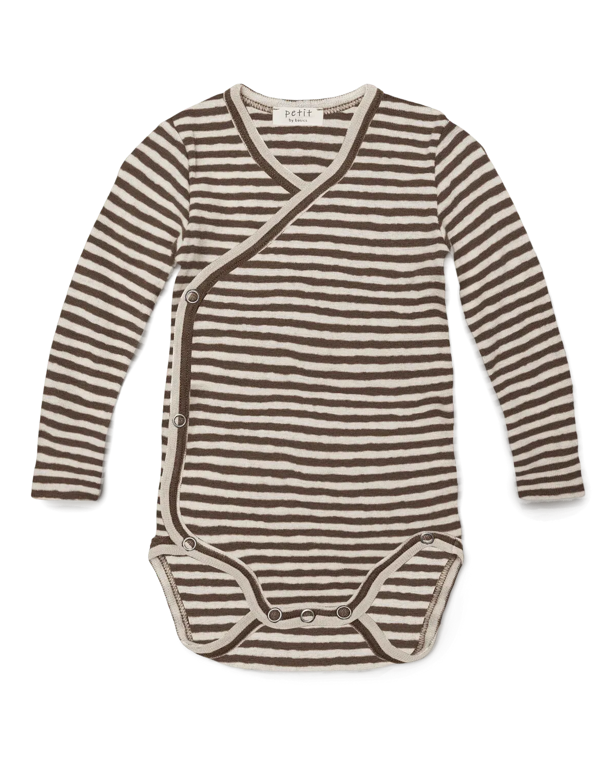 wrap-body long sleeve - Raw white/earth melange