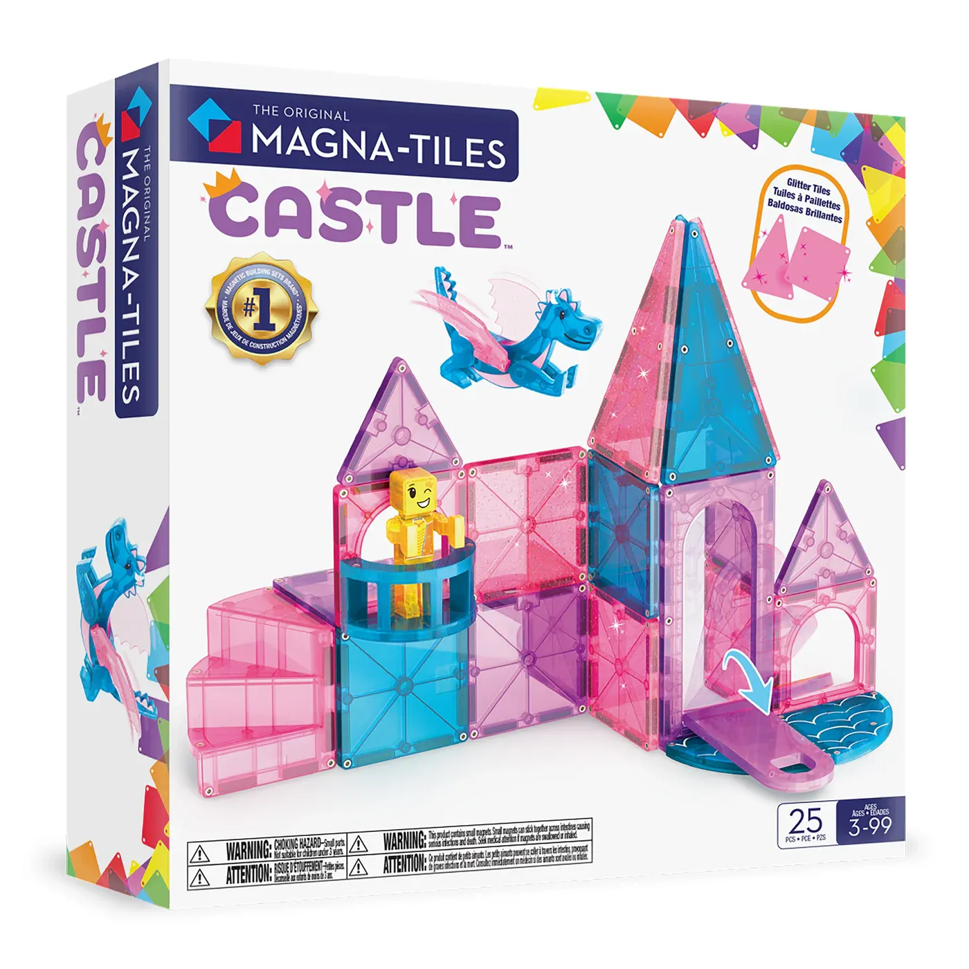 MAGNA-TILES® CASTLE microMAGS - 25 piece