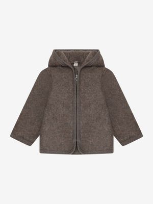 Jacket Wool Fleece Brown Melange