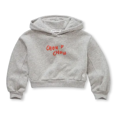 Cropped hooded sweatshirt