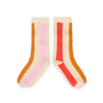 Socks stripes nectarine