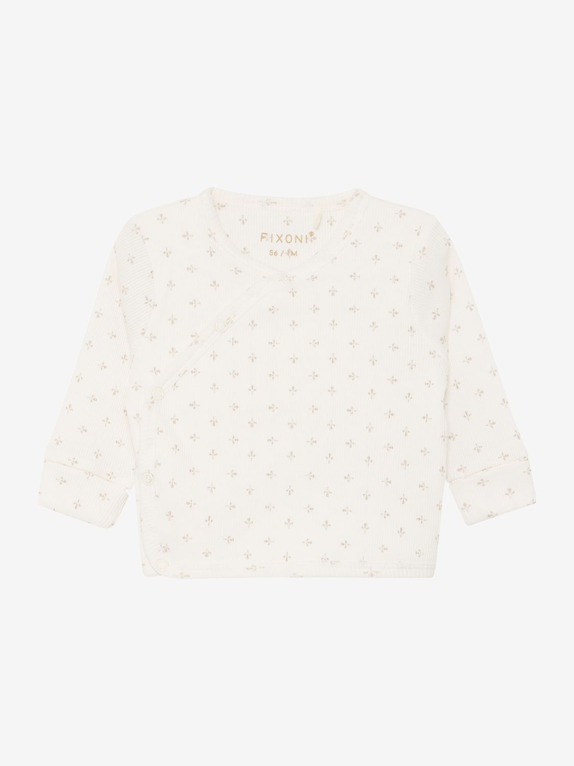Fixoni - Wrap T-shirt LS - Rib  White- Baby