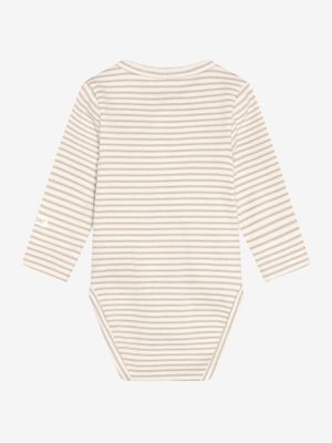 Fixoni - Romper - Wrap-Body LS Rib Brown - baby