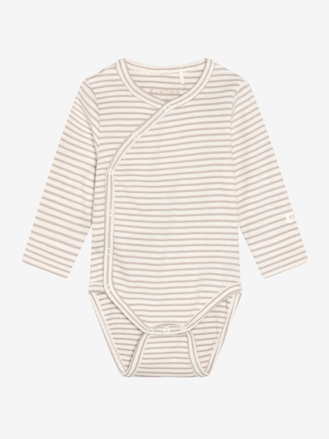 Fixoni - Romper - Wrap-Body LS Rib Brown - baby