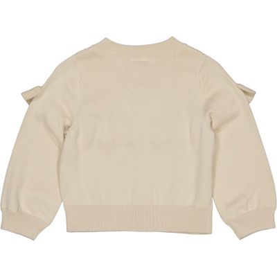 Levv - BlIJKE Sweater Cream - Girl - witte trui met ruffels - meiden
