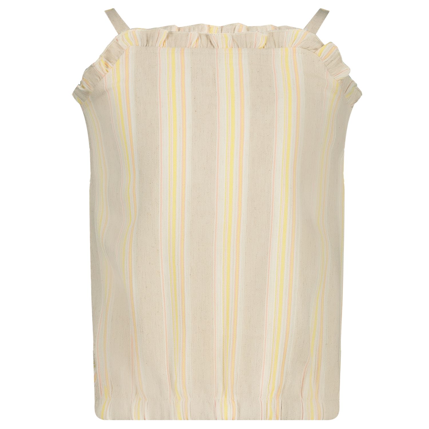 LEVV- BODEE Shirt - Top - AOP Yellow Stripe - Girl - Meisjes- meiden 