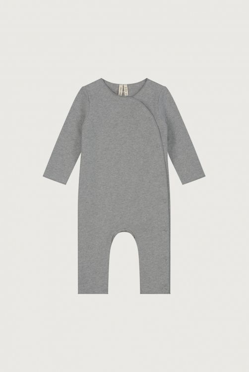 Gray Label - Baby Suit with Snaps GOTS Gray Melange babypak kroelkipje pakje boxpakje