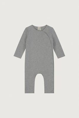 Gray Label - Baby Suit with Snaps GOTS Gray Melange babypak kroelkipje pakje boxpakje