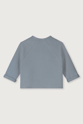 Gray Label - Baby Raglan Cardigan GOTS Stone Gray Kroelkipje T-shirt Tee - Baby- Jongen - Boy - Meisje - Girl - unisex