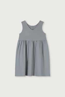 Gray Label - Sleeveless Dress GOTS Stone Gray
 meiden - Girl - blauwe jurk met strepen - peuter - kleuter 