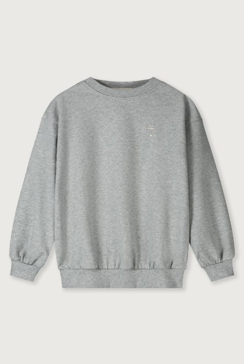 Gray Label - Dropped Shoulder Sweater GOTS Gray Melange peuter kleuter trui trainingspak kroelkipje grijs