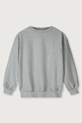 Gray Label - Dropped Shoulder Sweater GOTS Gray Melange peuter kleuter trui trainingspak kroelkipje grijs
