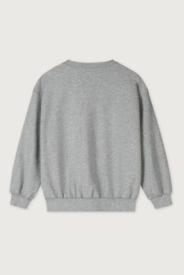 Gray Label - Dropped Shoulder Sweater GOTS Gray Melange peuter kleuter trui trainingspak kroelkipje grijs - unisex