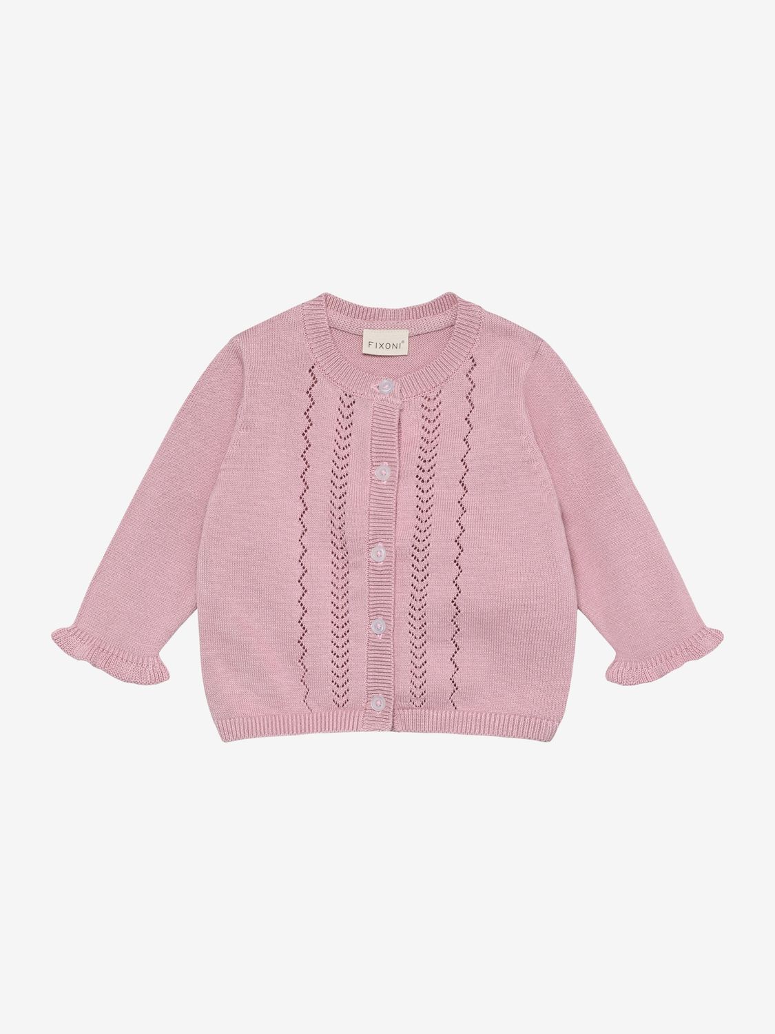 Fixoni - Vest - Cardigan Knit - Bleached Mauve -baby
