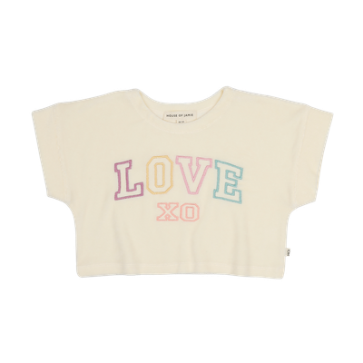 Relaxed Tee: Cream (Terry cotton)