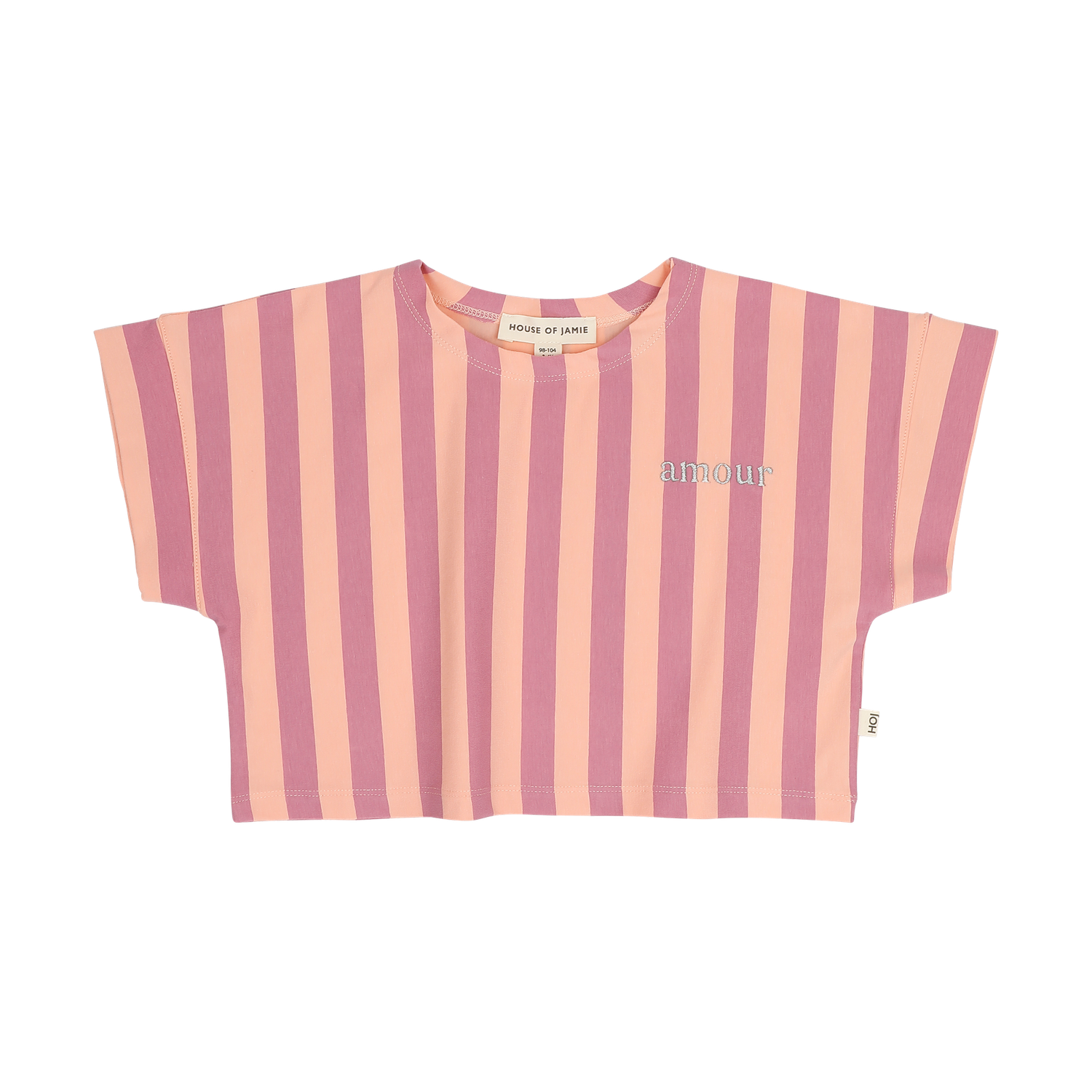 Relaxed Tee: Violet Bellini Stripes