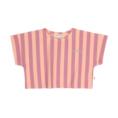 Relaxed Tee: Violet Bellini Stripes