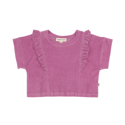 House of Jamie - Relaxed Ruffled T-shirt - Violet Tee - Girl