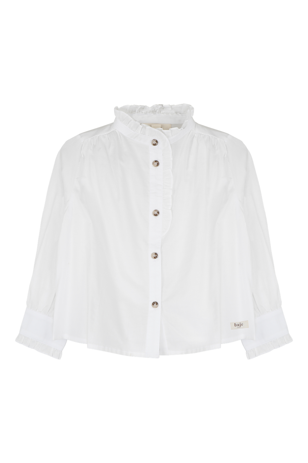 Baje- Lydia - Blouse longsleeve- White snow - Girls