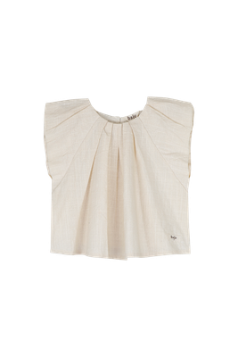 Baje- Moire - Blouse shortsleeve- Beige - Girls