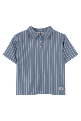 Baje- Messo - Shortsleeve polo- Blue stone - Boys