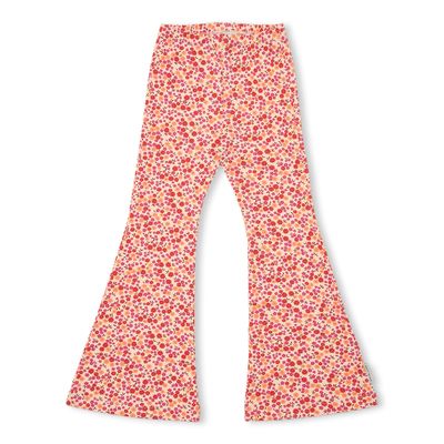 Petit Blush- Bowie Flared Pants - Small Flowers AOP