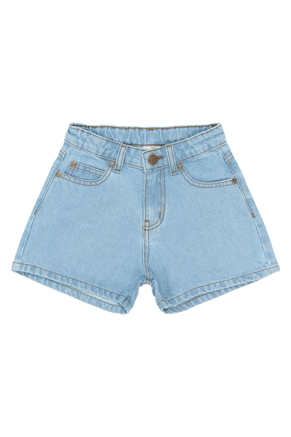 THE NEW -Samantha Regular Fit Denim Shorts - Girl - Korte broek - Licht blauw - hartje - Meiden