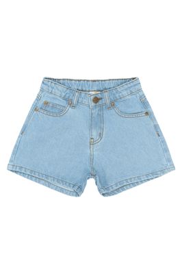 THE NEW -Samantha Regular Fit Denim Shorts - Girl - Korte broek - Licht blauw - hartje - Meiden