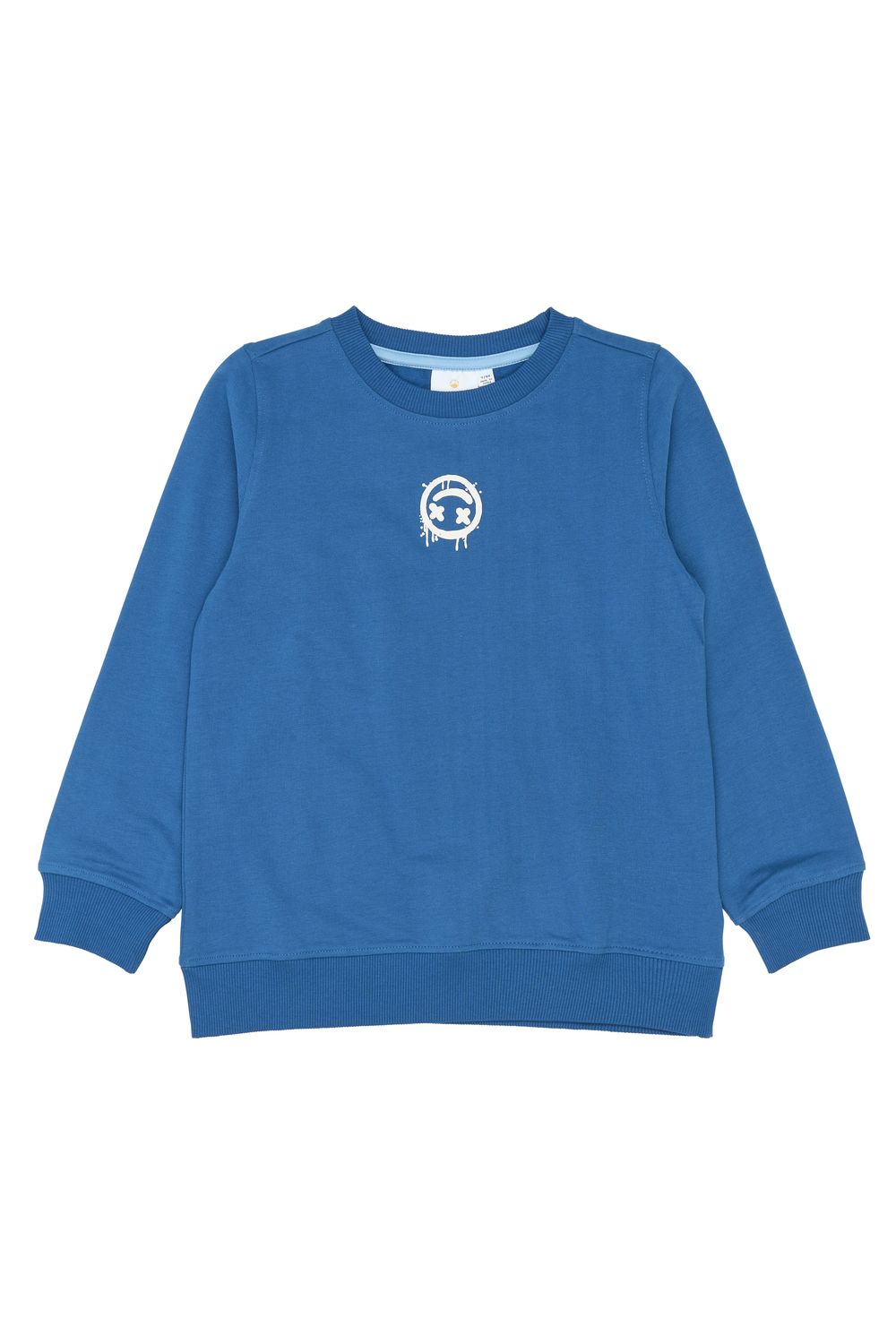 THE NEW - Samir Sweatshirt - True Blue trui - Boy - Jongen - Blauwe trui  met backprint