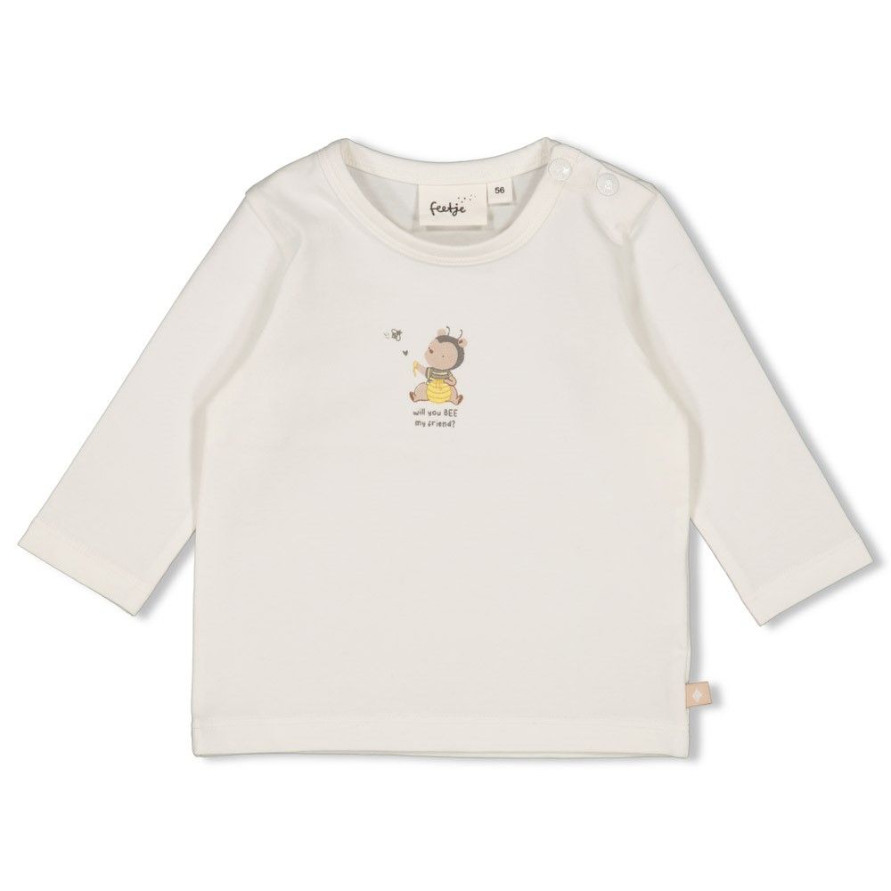Feetje - Longsleeve - Honey Bear - Offwhite