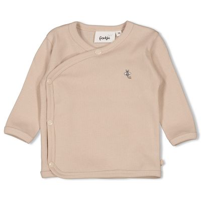 Feetje - Overslagshirt rib - Honey Bear - Zand