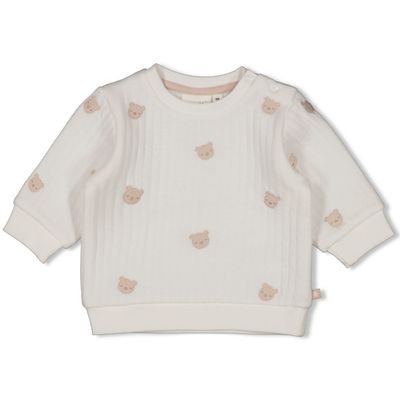 Feetje - Sweater AO embroidery - Honey Bear - Offwhite