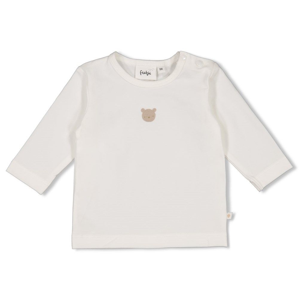 Feetje - Longsleeve embroidery beer - The Knits - Offwhite- Baby- Jongen - Boy - Meisje - Girl