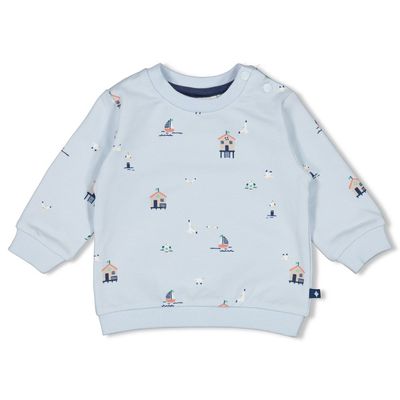 Feetje - Sweater AOP - Seaside Happiness - Blauw - Baby - boy - jongen 
