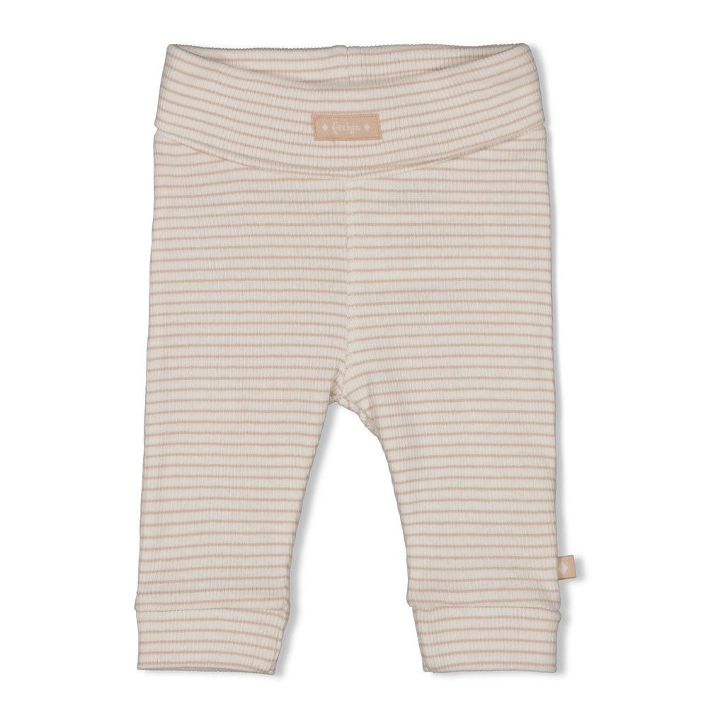 Feetje - Broek rib met streep - Honey Bear - Zand