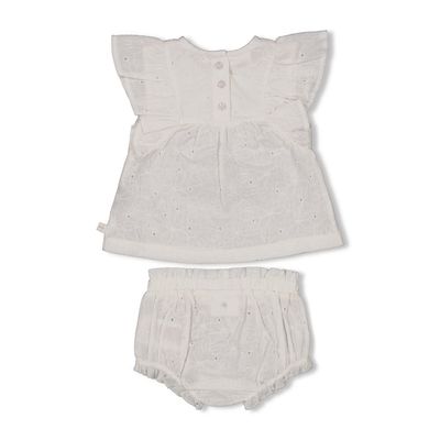 Feetje - Top + bloomer broderie - Summer Woven - Wit - baby - meiden - Girl 