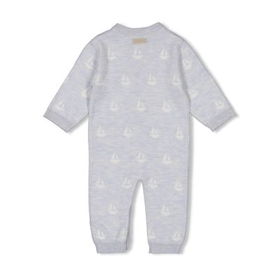 Feetje - Pak gebreid AO - The Knits - Blauw melange - Baby- Jongen - Boy - Meisje - Girl