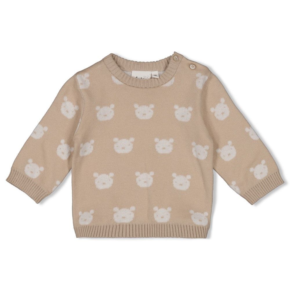Feetje - Sweater gebreid AO - The Knits - Zand melange -Baby- Jongen - Boy - Meisje - Girl 
