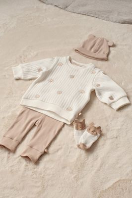Feetje - Sokken - Honey Bear - Offwhite - Baby- Jongen - Boy - Meisje - Girl - unisex