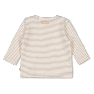 Feetje - Longsleeve rib met streep - Honey Bear - Zand  -Baby- Jongen - Boy - Meisje - Girl - unisex
