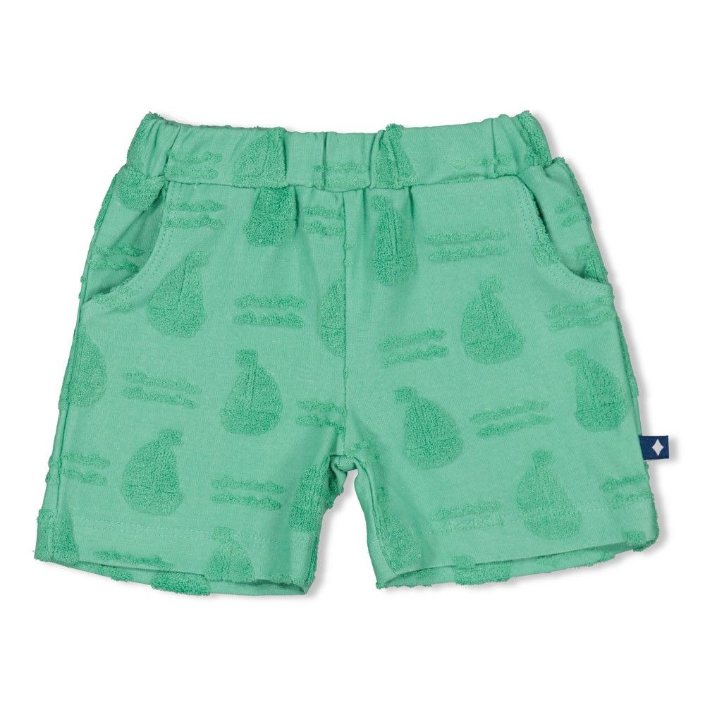 Feetje - Short AO badstof - Seaside Happiness - Groen - baby - boy - jongen