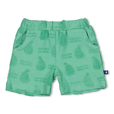 Feetje - Short AO badstof - Seaside Happiness - Groen - baby - boy - jongen