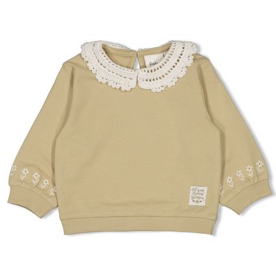 Feetje - Sweater met kraag relaxed fit - Let Your Dreams Blossom - Groen - Baby- Jongen - Boy - Meisje - Girl 