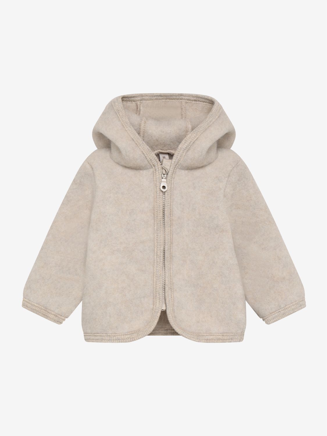 HUTTEliHUT - Jacket Ears Wool Fleece - Camel Melange - Jas - Baby- Jongen - Boy - Meisje - Girl - Unisex


