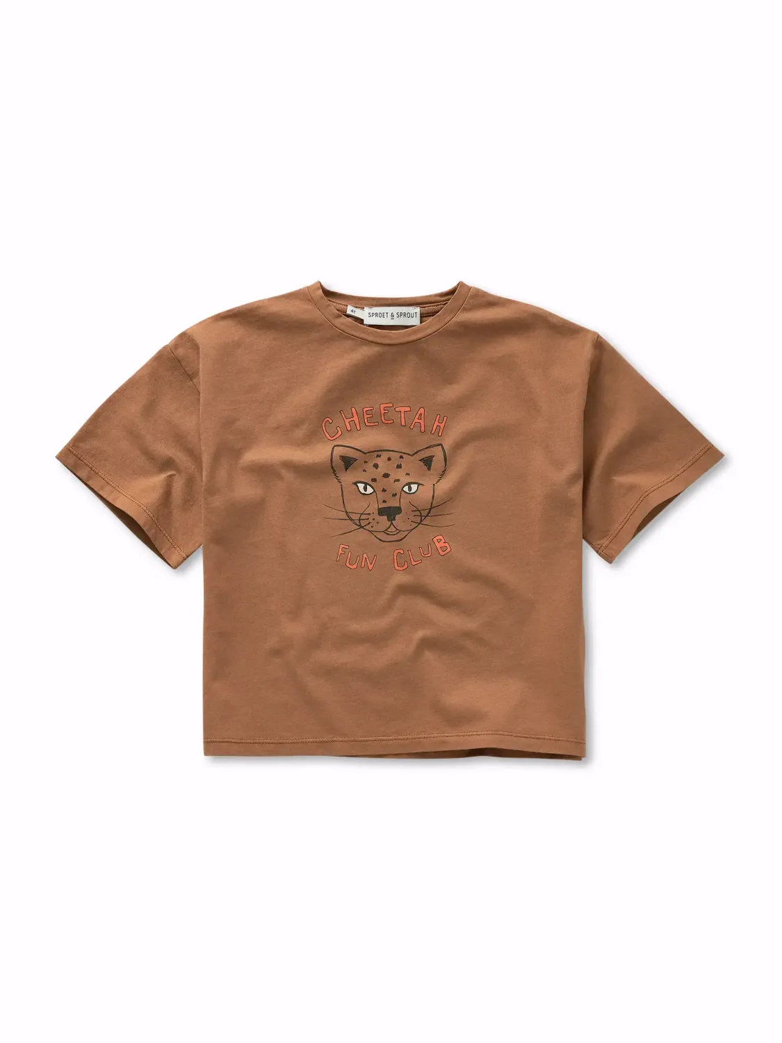 Sproet &amp; Sprout - T-shirt cheetah - Tabacco - Boy - jongens - jongen