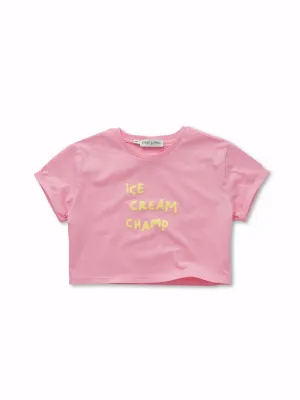 Sproet &amp; Sprout - Boxy T-shirt ice cream  - Podium pink - Girl - meiden - meisjes