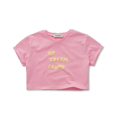 Sproet &amp; Sprout - Boxy T-shirt ice cream  - Podium pink